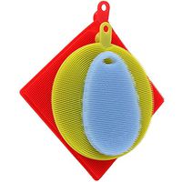 Set of 3 Silicone Multi Use Scrubbers -