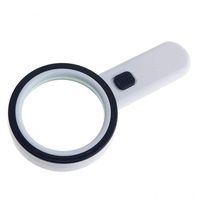 Magnifying Glass With Light 10X Handheld Magnifier Birthday Holiday Gifts For Elderly And Kids Suitable For Natural Exploration Reading Jewelry JTeam (Size : 90mm(Lens Diameter))