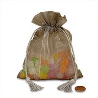 Silver Organza Favor Bags 5" X 6 1/2" | Quantity: 20