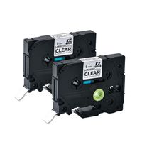 2 PK Replacement Compatible with Brother TZ-121 (TZe 121) Label Tape for Brother P-Touch Printers,Black on Clear 9mm(0.35") 3/8" x 26' (TZ machines)