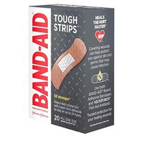 Band-Aid Tough Strips Adhesive Bandages All One Size - 20 ct, Pack of 4