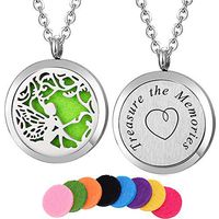 Kissreason Stainless Steel Fairy Elf Aroma Aromatherapy Essential Oil Diffuser Necklace