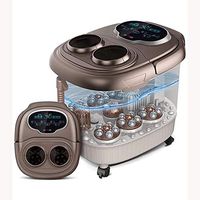 Lzour Foot Spa Bath Massager with Heat and Water Jet Electric Pedicure Salon Footbath Tub Bubbles Rolling Vibration Massage, Invigorates, Soothes and Relaxes Tired