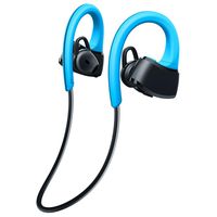 Tao-Miy 4.1 Sports Bluetooth Headset Swimming Waterproof Binaural Running Stereo Ear-Hook Headphones (Color : Blue)