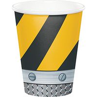 96-Count 9 Ounce Hot/Cold Paper Cups, Construction Birthday Zone