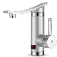 JXWWN Hot Water Heater Faucet, 3 Sec Instant Tankless Electric Kitchen Fast Heating Tap Water Faucet with LCD Digital Display. (3000W),A
