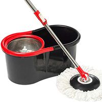 Broom and Dustpan With Long Handle Telescopic Upri Extendable Handle Stainless Steel Metal Rod Hand Pressure Mop And Buckets Sets Microfibre Dual Drive Easy Wring Mopping Artifact Ceramic Tile Kitchen