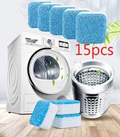 Effervescent Tablet Washer Cleaner,Solid Washing Machine Cleaner,Deep Cleaning Remover with Triple Decontamination for Bath Room Kitchen (15pcs)