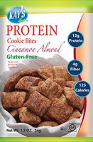 Kay's Naturals Protein Cookie Bites, Cinnamon Almond, Gluten-Free, Low Fat, Diabetes Friendly All Natural Flavorings, 1.2 Ounce (Pack of 12)