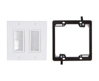 Buyer's Point Dual Brush Wall Plate [UL Listed] (White Kit)