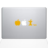 The Decal Guru Edible Apple MacBook Decal Vinyl Sticker - 13" MacBook Pro (2016 & Newer) - Yellow (1056-MAC-13X-SY)