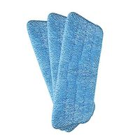 Microfiber Spray Mop Replacement Heads, Replacement Mop Pads for Wet Dry, Suitable for Kitchen Grease Cleaning, Reusable Washable (Blue, 3 Pack)