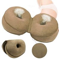 Dual Comfort Cushion Lift Hips Up Seat Cushion Multifunction Beautiful Butt Fold Comfy Orthopedic Memory Foam Support Cushion for Sciatica Tailbone and Hip Pain Fits in Car Seat, Home, Office (Brown)