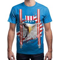 FRENDLY Summer New Blouse Men USA Flag T-shirt Sexy 3d T-shirt Print Striped Shirt Casual Sport Tops Tees