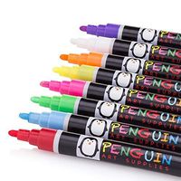 Chalk Markers 8 Colors With Bonus 24 Chalk Stickers - Premium Erasable Liquid Chalk Marker Pen with Reversible Tip - Perfect for Mason Jars, Windows, Glass, Labels, Whiteboards