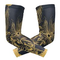 LEVEIS Lily Arm Sleeves UV Protection for Men Women Sunblock Protective Gloves Running Golf Cycling Driving Long Arm Cover 1 Pair