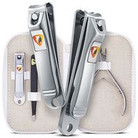 Ennbell Nail Clippers Set - Sharp Fingernail and Toenail Clippers with File for Men & Women – Stainless Steel Nail Grooming Travel Kit Including Cuticle Cutter, Tweezers, Carrying Case …