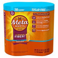 Metamucil Sugar Free Fiber Supplement, Orange Smooth 260 Servings
