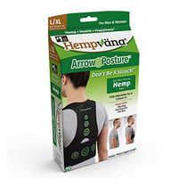 Hempvana Arrow Posture - Fully Adjustable Posture Support & Posture Corrector for Upper Body - Helps Correct Slouching, Text Neck and Hunching Over (L/XL)