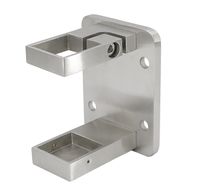 Stainless Steel 316 Grade Glass Railing Fascia Side Mount Bracket for 1-5/8 x 1-5/8-inch Square Post, BH-140, Satin Finish