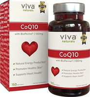 Viva Naturals CoQ10 Supplement with BioPerine (100mg) - 150 Softgels