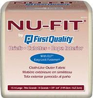NU-014/1 PT# NU-014/1- Brief Incontinence Nu-Fit Breath Easy Lock XL 59-64 Bge 6X10/Ca by, First Quality Products