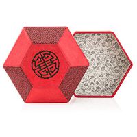 Traditional Korean Hand Made Paper Gift Box Container (Red)