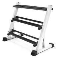 Marcy 3 Tier Solid Steel Dumbbell Rack for Home and Gym Workouts - Free Weight Storage Stand