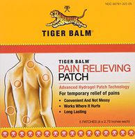Tiger Balm Patch, Pain Relieving Patch, 4"x2.75",  5-Count Packages (Pack of 6)