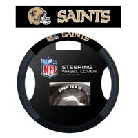 Fremont Die NFL New Orleans Saints Massage Grip Steering Wheel Cover, Black, One Size