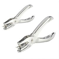 GOCTOS 1-Hole Puncher - Single Hole Punch - Metal Hole Punchers - One Hole Puncher Heavy Duty - 5 Sheet Capacity, Silver (2 Pack)