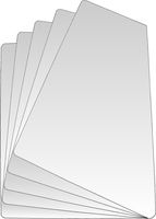 (150) 12" Record Divider Cards - SLOPED Lesser Cut - White, Economical 30mil - 12" x 13 1/8" - #12NS13WH30DI