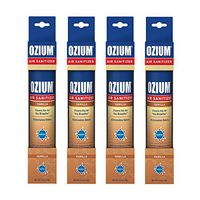 Ozium 3.5 Oz. Air Sanitizer & Odor Eliminator 4 Pack for Homes, Cars, Offices and More, Vanilla, 4 Pack