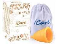elegantstunning Silica Gel Menstrual Cup Ruby Cup Feminine Hygiene Cups, Fda Approved, Effective & Reusable - S/L Adult Toys for Couples Sex Orange L