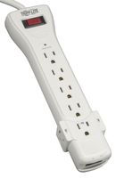 Tripp Lite 7 Outlet Surge Protector Power Strip, 12ft Long Cord, Right-Angle Plug, Fax/Modem Protection, RJ11, 50,000 Insurance (SUPER6TEL12)
