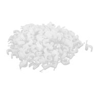 uxcell Plastic Semi Circle Shaped Cable Cord Holder Clips Clamp 200 Pcs