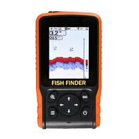 3-in-1 Fish Finder Sonar Fishfinder LCD Display Depth Finders for Fishing Ice Fishing Kayak Fishing with APP Wired and Wireless Triple Mode (Orange)