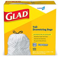 Glad Tall Kitchen Drawstring CloroxPro Trash Bags - 13 Gallon - 100 Count, 4 Boxes/Case (Packaging May Vary)