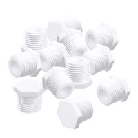 CHICTRY 20Pcs 1/2 Inch Water Heater Drain Plug Premium PVC Drain Plugs Replacement Compatible with RV Camper Water Heaters White One Size