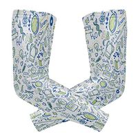 Unisex Arm Sleeve School Accessories On Squared Paper Blue UV Protection Arm Compression Sleeve Skin Protection Sport Arm Cooler Sleeve for Running Hiking Jogging Motorcycling Climbing Camping