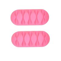 bjduck99 2Pcs Cable Clips Desktop Cord Cable Holder Organizer Management - Pink