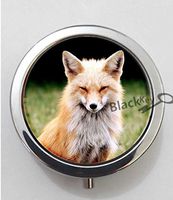 BlackKey Animal Fox 3-Compartment Decorative Pocket Gift Box Case Organizer for Pill, Color 1 -418