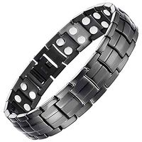 Mens Titanium Magnetic Therapy Bracelet All Sizes Magnetic Bracelets for Arthritis Pain Magnetic Wristband Golf Birthday Gifts Healing Bracelet-BT42 (8.6 in / 22 cm)