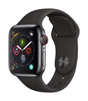 Apple Watch Series 4 (GPS + Cellular, 40mm) - Space Black Stainless Steel Case with Black Sport Band