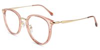 Firmoo Blue Light Blocking Glasses Pink Frame Non Prescription Computer Glasses Anti UV400 Glare Reduce Eyestrain Migraines Prevent Headache Oversize Round Chic Eyewear Frame Glasses Women Men