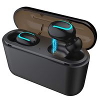 Wireless Earbuds, REACHS Mini Bluetooth 5.0 Headphones True Wireless in-Ear Earbuds Touch Control / IPX5 Waterproof/3D Stereo Hi-Fi Sound with Charging Case Noise Cancelling Earphones (Black)