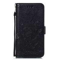 Samsung Galaxy S10 Case Flip PU Leather Shockproof Wallet Phone Cases Embossed Lovely Bear Folio Slim Fit Magnetic Protective Cover TPU Bumper with Stand Card Holder Slots for Samsung Galaxy S10 black