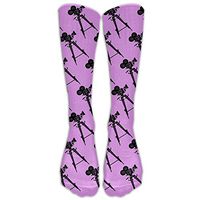ZQSok Unisex Movie Camera Pattern Below Knee Socks Tube Stockings Mid Calf Boot Socks Long Crew Socks