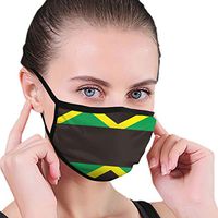 YOFFYO Dust Mouth Covers, Earloop Half Face Cover for Women Men, Travel Cycling Hip Hop Mouth-Muffle with Adjustable Elastic Band - Jamaica Flag