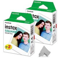 FujiFilm Instax Square Instant Film 2 Twin Pack of 40 Photo Sheets - Compatible with FujiFilm Instax Square SQ6, SQ10 and SQ20 Instant Cameras